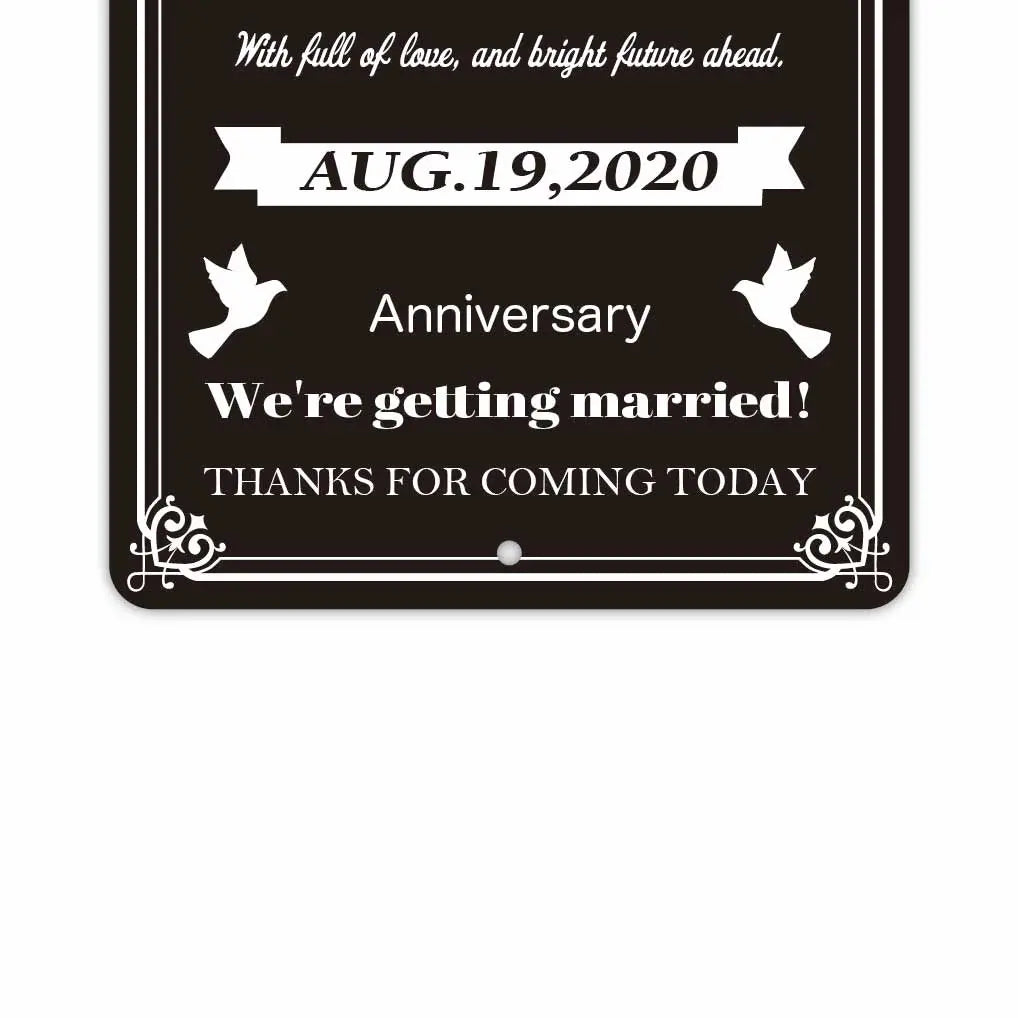 【長方形看板】ウェディングウェルカムボード・カー・ブラック/アメリカ製オリジナル看板(約20x30cm) PL8HERO