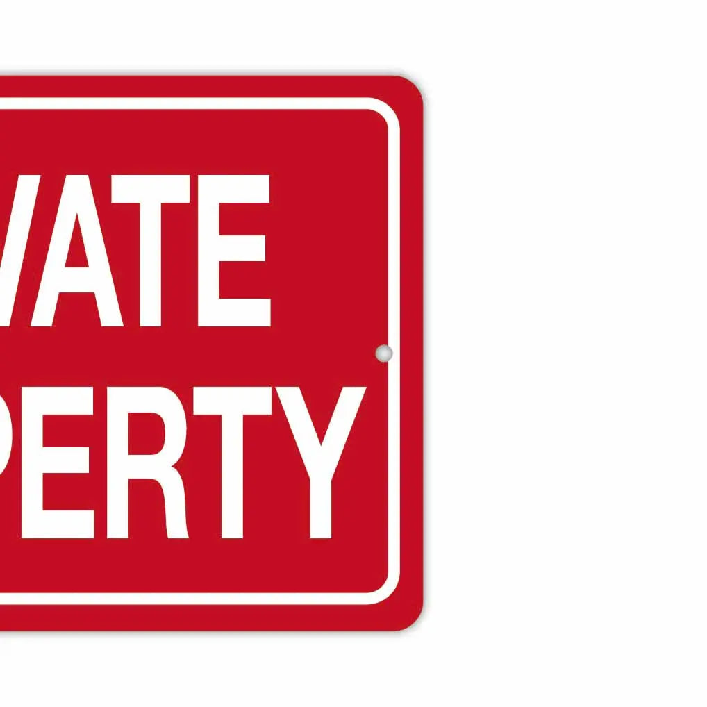 【長方形看板】私有地/アメリカ製オリジナル看板(約20x30cm) PL8HERO