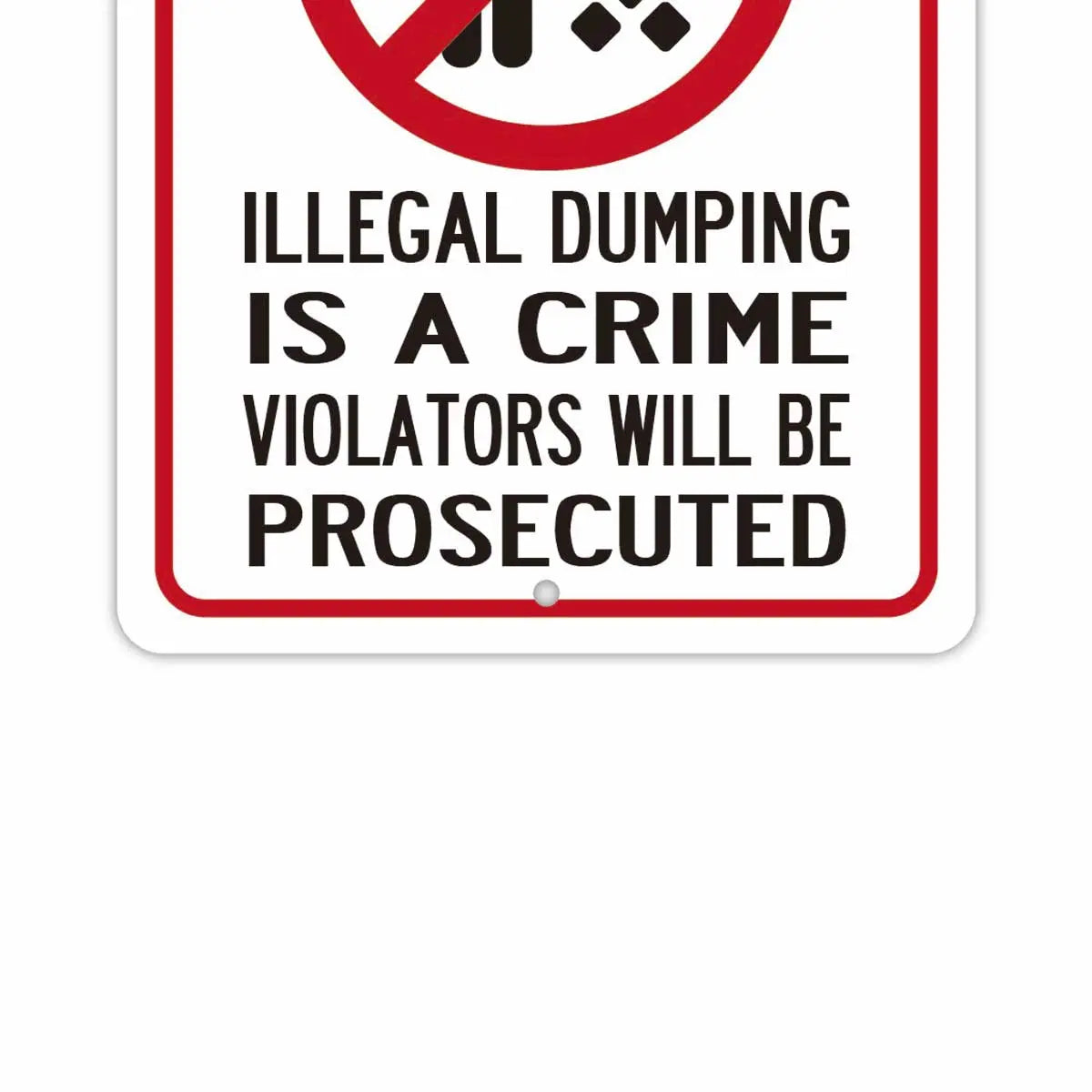 【長方形看板】不法投棄禁止/アメリカ製オリジナル看板(約20x30cm) PL8HERO