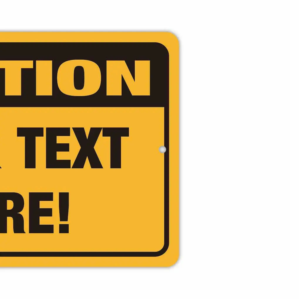 【長方形看板】注意!CAUTION看板/アメリカ製オリジナル看板(約20x30cm) PL8HERO