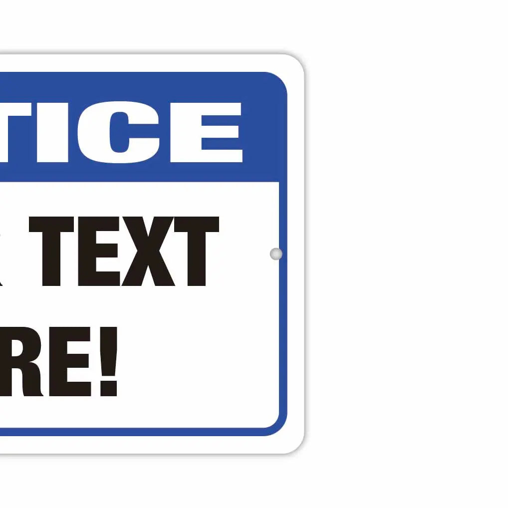 【長方形看板】お知らせ!NOTICE看板/アメリカ製オリジナル看板(約20x30cm) PL8HERO