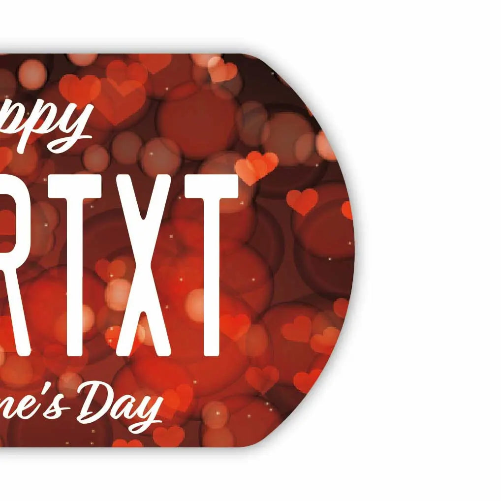 【ドッグタグ】ハート(バレンタイン)/オリジナルアメリカナンバープレート型 キーホルダー PL8HERO