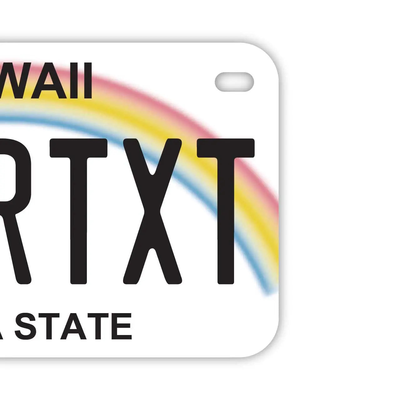 【中・USバイク用】ハワイ・レインボー/オリジナルアメリカナンバープレート PL8HERO