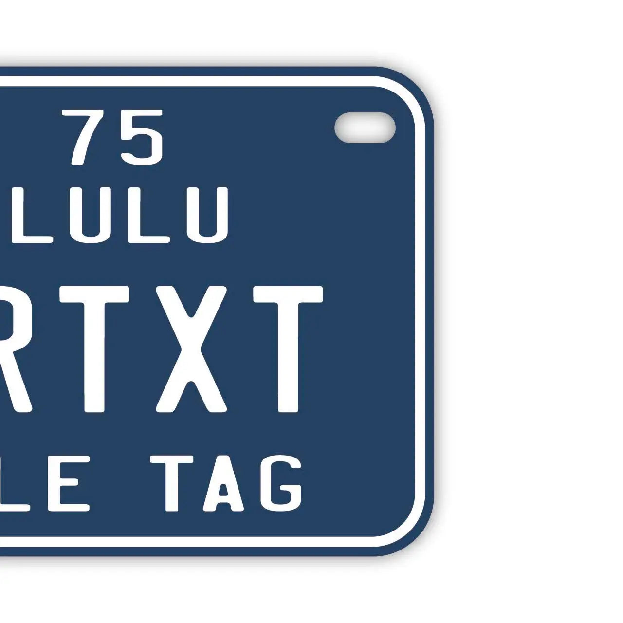 【中・USバイク用】ハワイ自転車タグ・ブルー/オリジナルアメリカナンバープレート PL8HERO