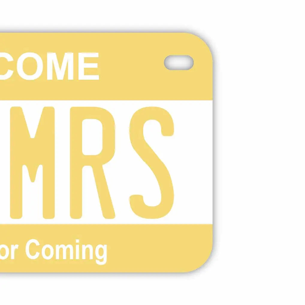 【中・USバイク用】カラー・イエロー/オリジナルアメリカナンバープレート PL8HERO