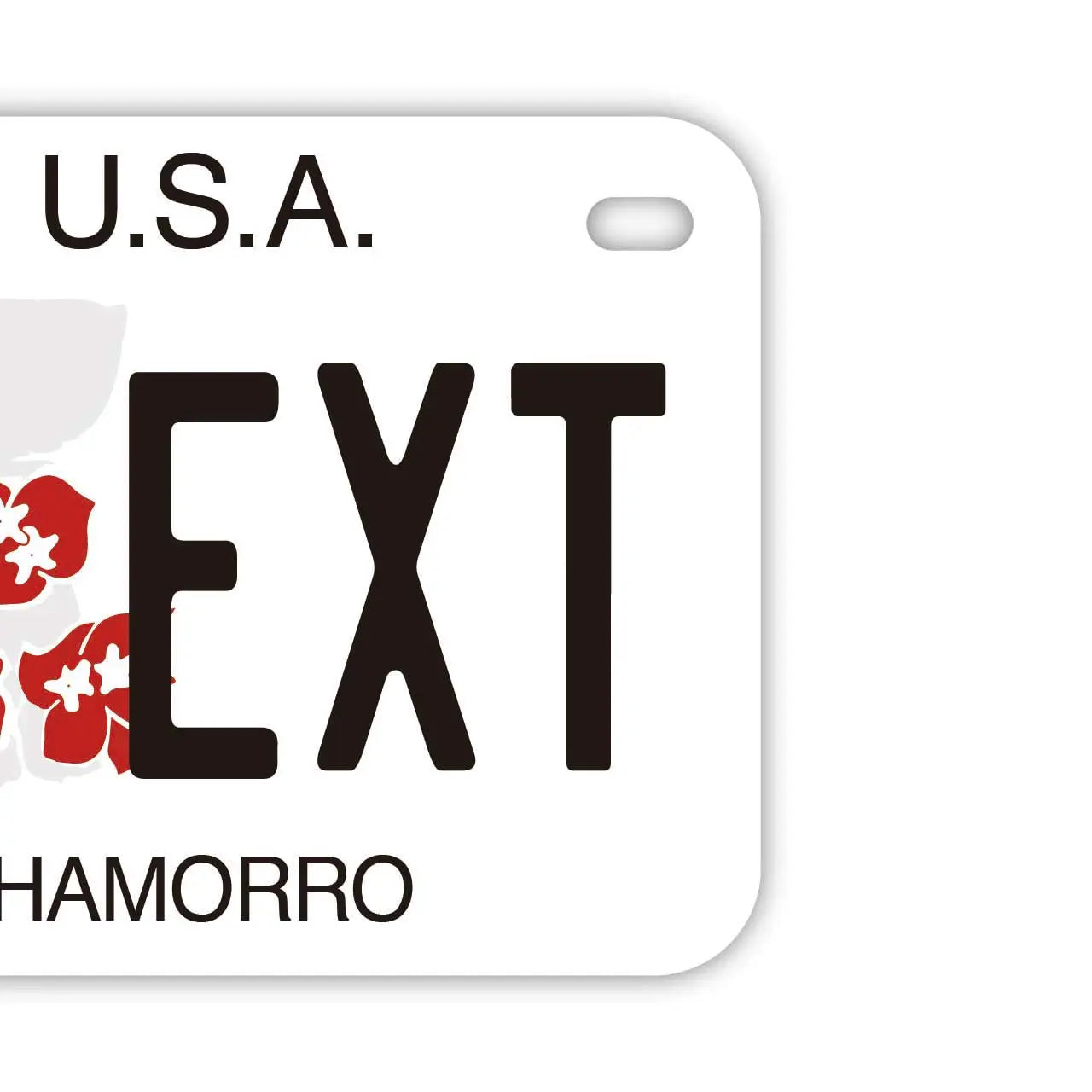 【中・USバイク用】グアム・ハイビスカス/オリジナルアメリカナンバープレート PL8HERO