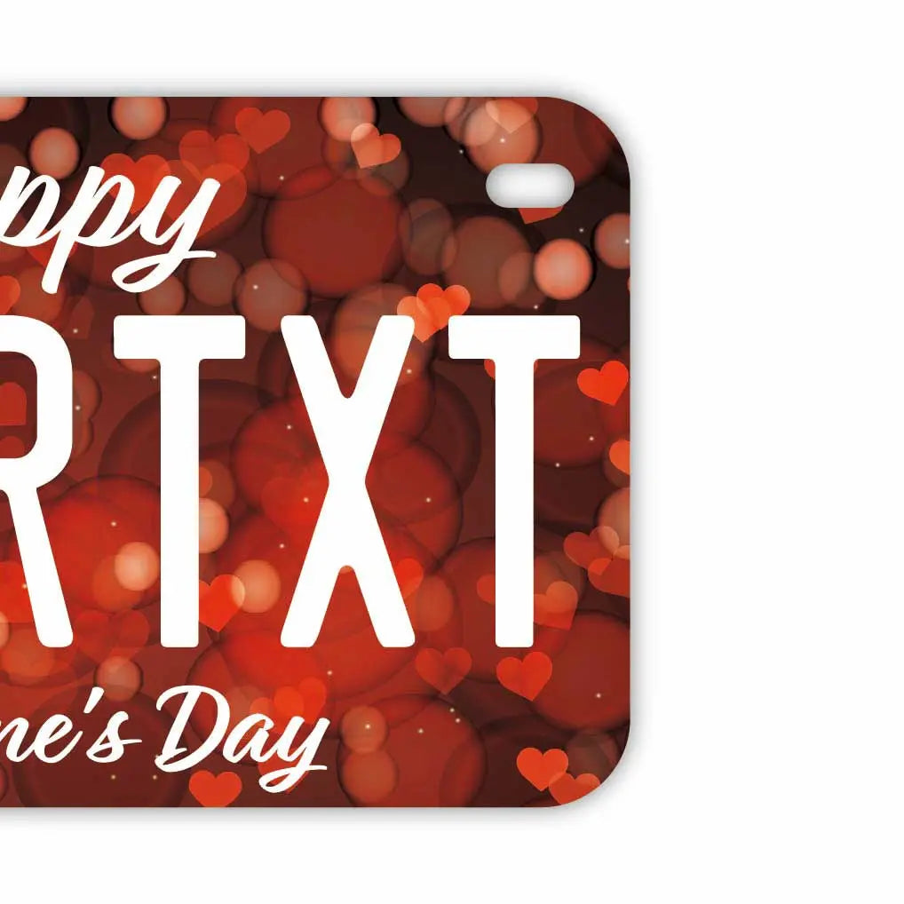 【中・USバイク用】ハート(バレンタイン)/オリジナルアメリカナンバープレート PL8HERO