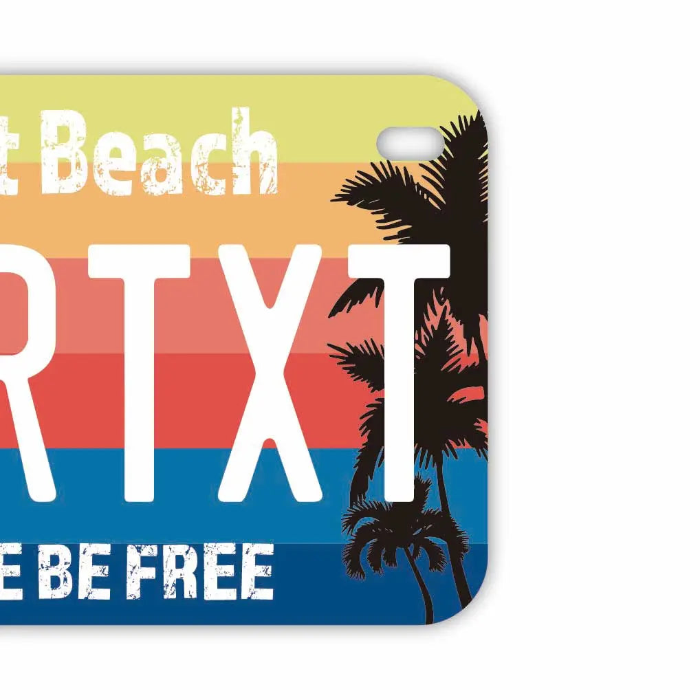 【中・USバイク用】ヤシの木・グラデーション/オリジナルアメリカナンバープレート PL8HERO