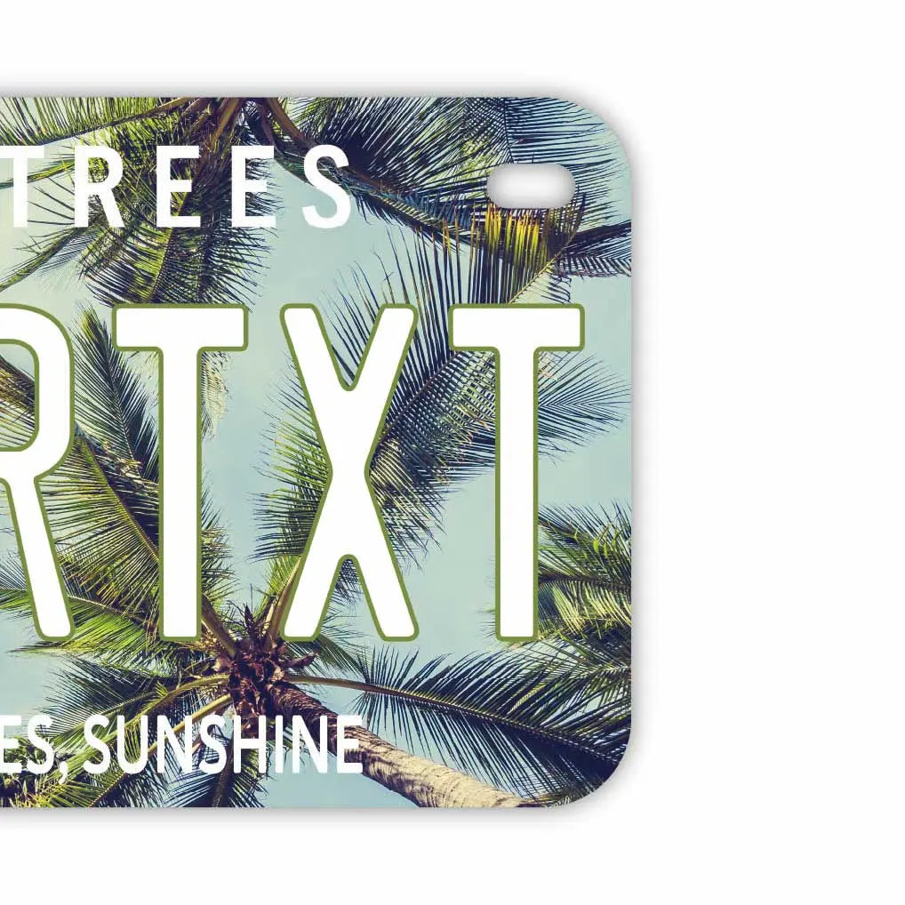 【中・USバイク用】ヤシの木・スカイ/オリジナルアメリカナンバープレート PL8HERO