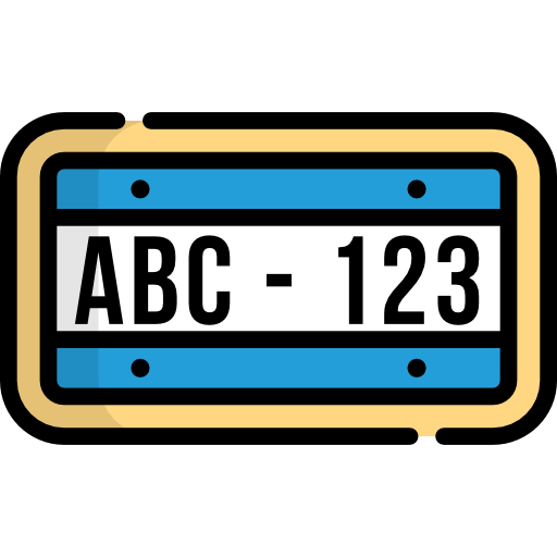 License plate nameplate