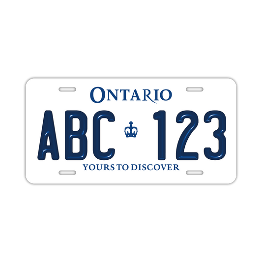 定制车牌标志【大号，适用于美国汽车】安大略省/加拿大原装压纹车牌，时尚铭牌