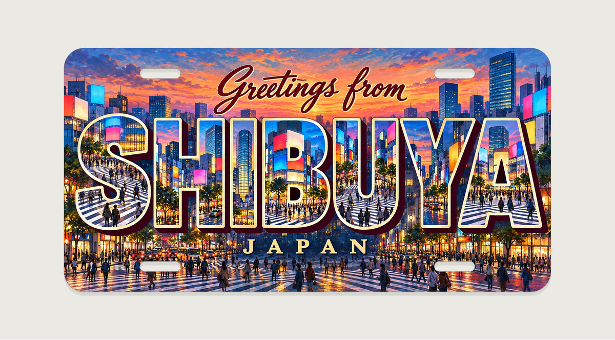 渋谷 SHIBUYA ご当地プレート 完成イメージ