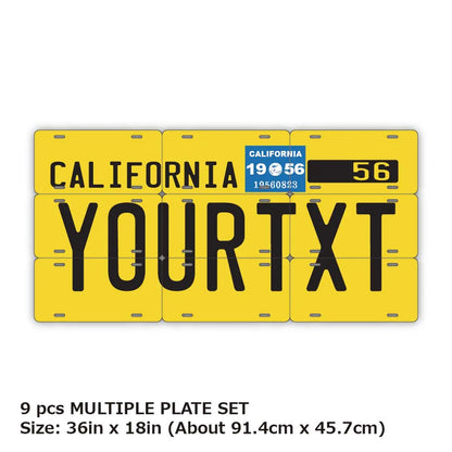 【マルチプレート】カリフォルニア1950's/オリジナルアメリカナンバープレート PL8HERO