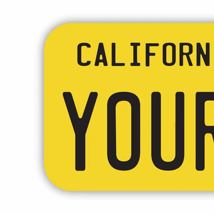 【ステッカー】カリフォルニア1950's/オリジナルアメリカナンバープレート型・耐水・耐候・屋外OK PL8HERO