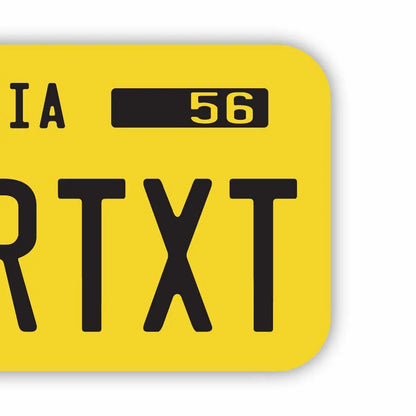 【ステッカー】カリフォルニア1950's/オリジナルアメリカナンバープレート型・耐水・耐候・屋外OK PL8HERO