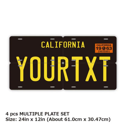 【マルチプレート】カリフォルニア1960's/オリジナルアメリカナンバープレート PL8HERO