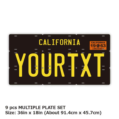 【マルチプレート】カリフォルニア1960's/オリジナルアメリカナンバープレート PL8HERO