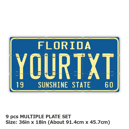 【マルチプレート】フロリダ1960's/オリジナルアメリカナンバープレート PL8HERO