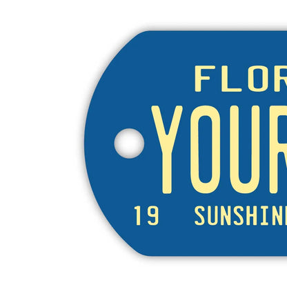 【犬用迷子札・ドッグタグ】フロリダ1960's/オリジナルアメリカナンバープレート型 キーホルダー PL8HERO