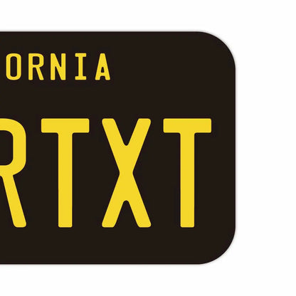 【ステッカー】カリフォルニア1960's/オリジナルアメリカナンバープレート型・耐水・耐候・屋外OK PL8HERO