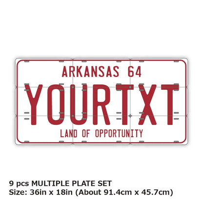 【マルチプレート】アーカンソー1964/オリジナルアメリカナンバープレート PL8HERO