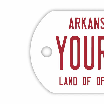 【ドッグタグ】アーカンソー1964/オリジナルアメリカナンバープレート型 キーホルダー PL8HERO