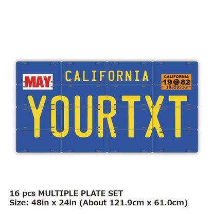 【マルチプレート】カリフォルニア1970's/オリジナルアメリカナンバープレート PL8HERO