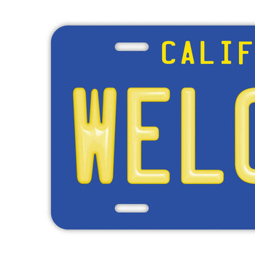 【ウェルカムボード看板】カリフォルニア州1970年代・アメリカンライセンスプレート型サイン ・おしゃれ