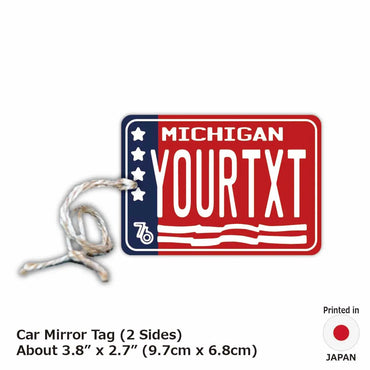 [Mirror Tag] Michigan 1976 / Original American License Plate Type Air Freshener