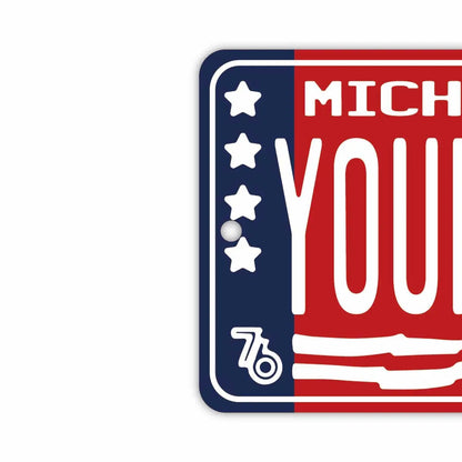 【ミラータグ】ミシガン1976/オリジナルアメリカナンバープレート型エアフレッシュナー PL8HERO