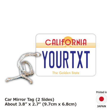 [Mirror Tag] California 1980's / Original American License Plate Type Air Freshener