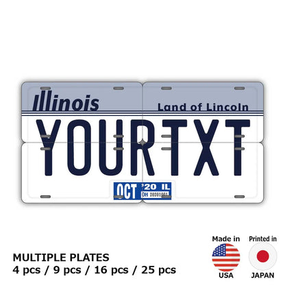 【マルチプレート】イリノイ1980's/オリジナルアメリカナンバープレート PL8HERO