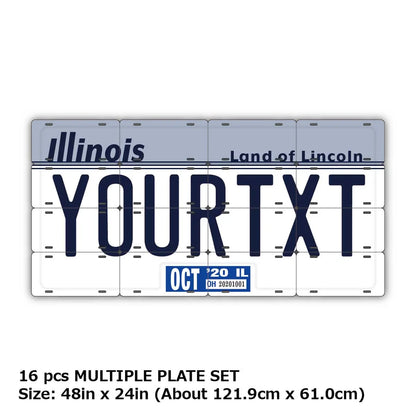 【マルチプレート】イリノイ1980's/オリジナルアメリカナンバープレート PL8HERO