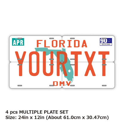 【マルチプレート】フロリダ1980's/オリジナルアメリカナンバープレート PL8HERO