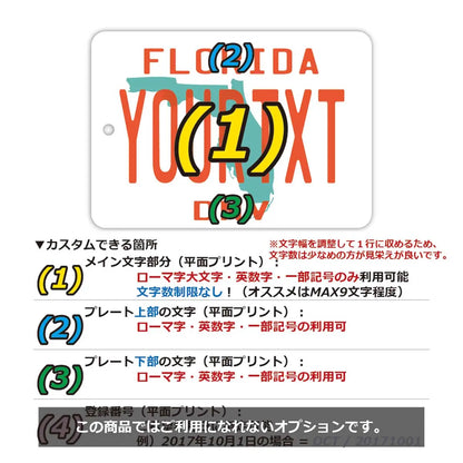 【ミラータグ】フロリダ1980's/オリジナルアメリカナンバープレート型エアフレッシュナー PL8HERO