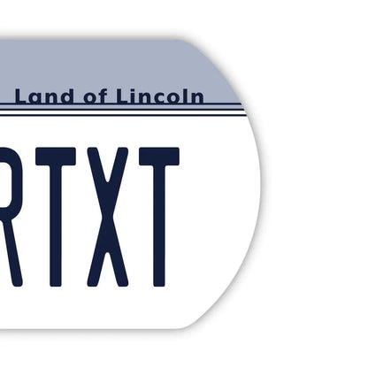 【ドッグタグ】イリノイ1980's/オリジナルアメリカナンバープレート型 キーホルダー PL8HERO