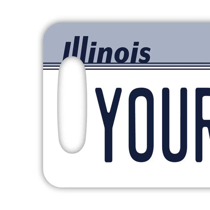 【ラゲッジタグ】イリノイ1980's/オリジナルアメリカナンバープレート型・おしゃれ ・紛失防止タグ PL8HERO