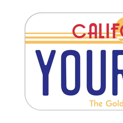 【ステッカー】カリフォルニア1980's/オリジナルアメリカナンバープレート型・耐水・耐候・屋外OK PL8HERO