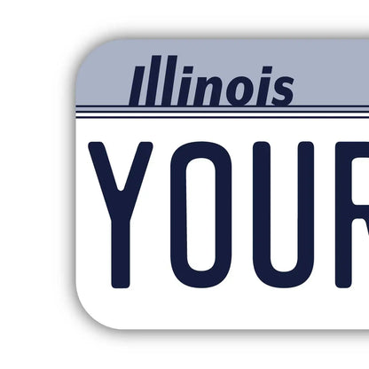 【ステッカー】イリノイ1980's/オリジナルアメリカナンバープレート型・耐水・耐候・屋外OK PL8HERO