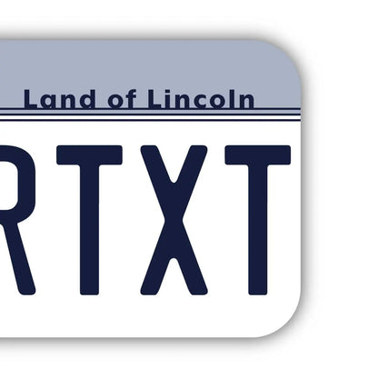 【ステッカー】イリノイ1980's/オリジナルアメリカナンバープレート型・耐水・耐候・屋外OK PL8HERO