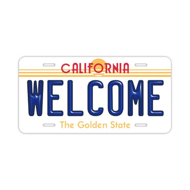 【ウェルカムボード看板】カリフォルニア州1980年代・アメリカンライセンスプレート型サイン ・おしゃれ