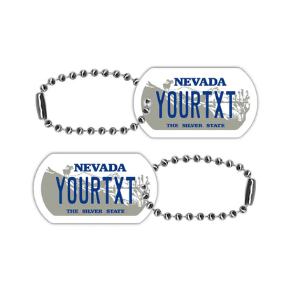 【ドッグタグ】ネバダ1980s/オリジナルアメリカナンバープレート型 キーホルダー PL8HERO