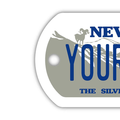 【ドッグタグ】ネバダ1980s/オリジナルアメリカナンバープレート型 キーホルダー PL8HERO