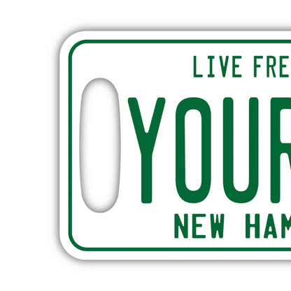 【ラゲッジタグ】ニューハンプシャー1980s/オリジナルアメリカナンバープレート型・おしゃれ ・紛失防止タグ PL8HERO