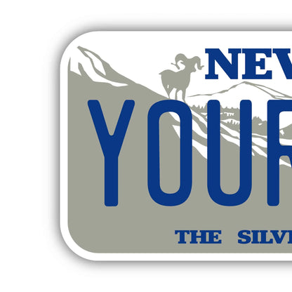 【ステッカー】ネバダ1980s/オリジナルアメリカナンバープレート型・耐水・耐候・屋外OK PL8HERO