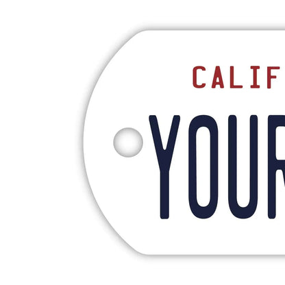 【ドッグタグ】カリフォルニア1990's/オリジナルアメリカナンバープレート型 キーホルダー PL8HERO