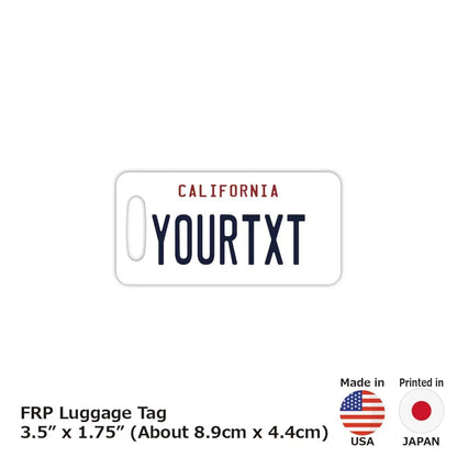 【ラゲッジタグ】カリフォルニア1990's/オリジナルアメリカナンバープレート型・おしゃれ ・紛失防止タグ PL8HERO