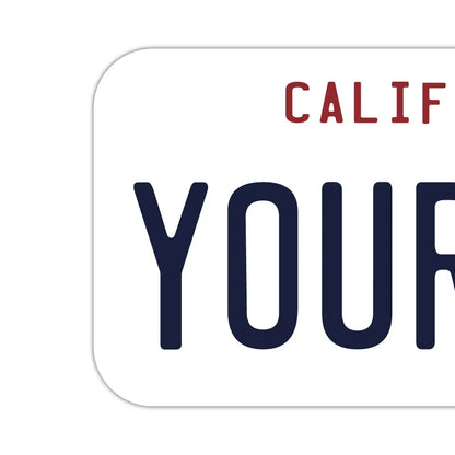 【ステッカー】カリフォルニア1990's/オリジナルアメリカナンバープレート型・耐水・耐候・屋外OK PL8HERO
