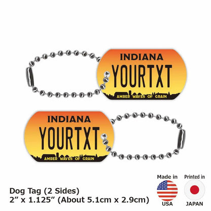 【ドッグタグ】インディアナ1993/オリジナルアメリカナンバープレート型 キーホルダー PL8HERO