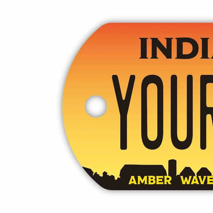 【ドッグタグ】インディアナ1993/オリジナルアメリカナンバープレート型 キーホルダー PL8HERO